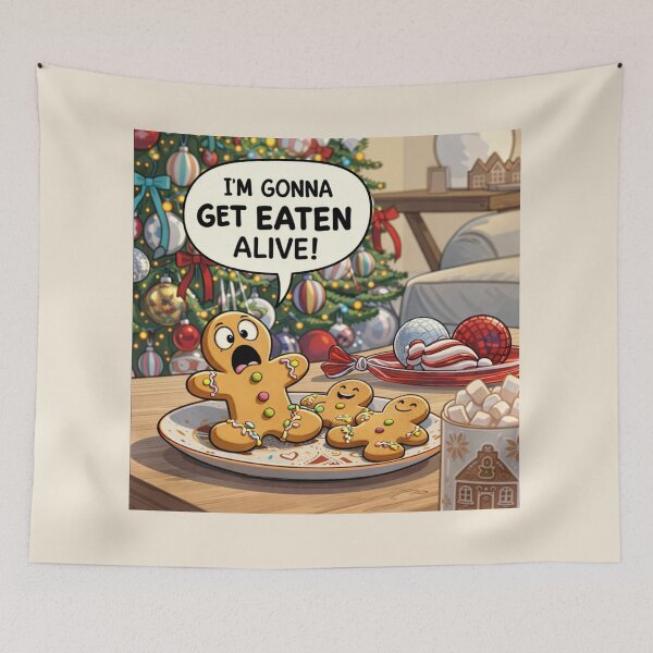 Item preview, Funny Gingerbread Cookie Cartoon designed and sold by Maverickystore.