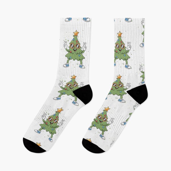 Item preview, Smiling Christmas Tree in Glasses – Holiday Illustration designed and sold by iamKRUK.