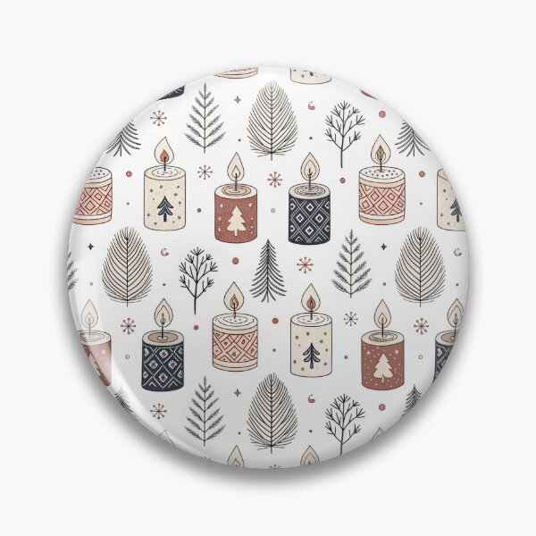 Item preview, Nordic Folk Candles | Cozy Scandinavian Winter Art designed and sold by Shuga-Design.