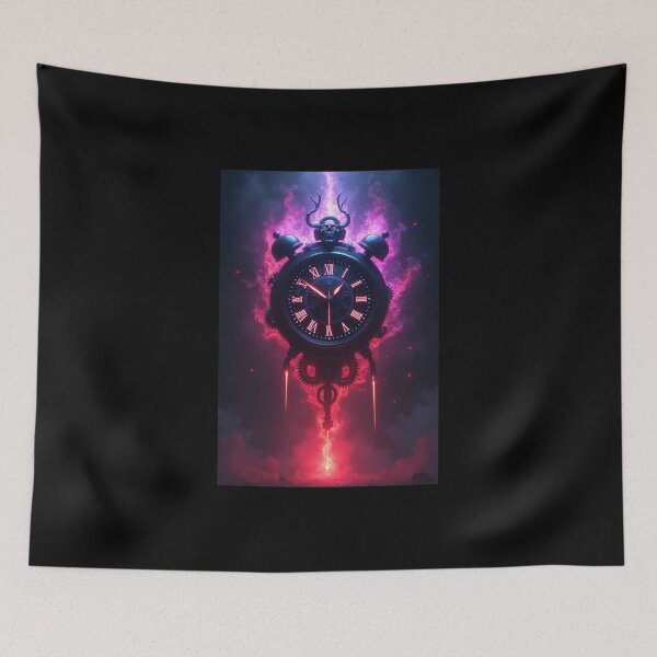 Item preview, Chrono Abyss – Dark Aura Anime Clock designed and sold by OhmAuraArt.