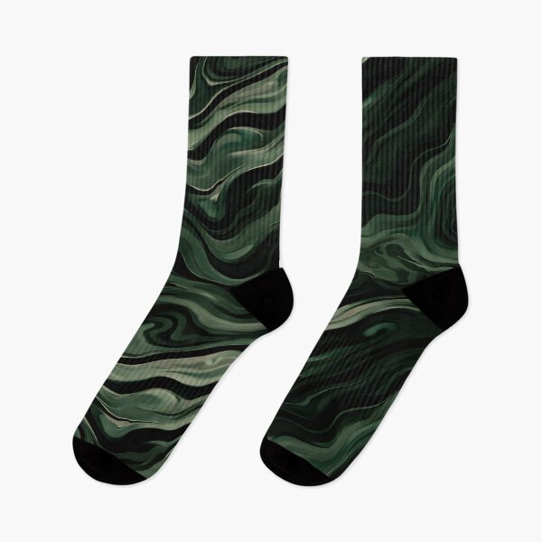 Item preview, Emerald Fluid Pattern designed and sold by LuxeFusionArt.