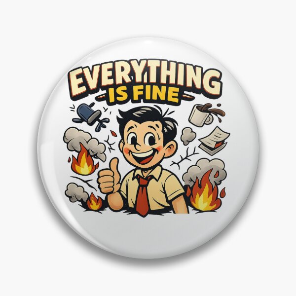 Item preview, Everything Is Fine Meme Illustration designed and sold by LioraStudio.