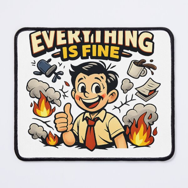 Item preview, Everything Is Fine Meme Illustration designed and sold by LioraStudio.