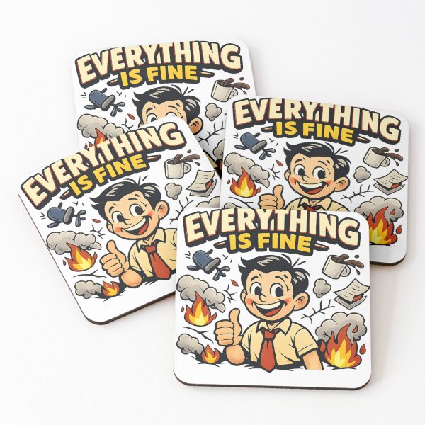 Item preview, Everything Is Fine Meme Illustration designed and sold by LioraStudio.