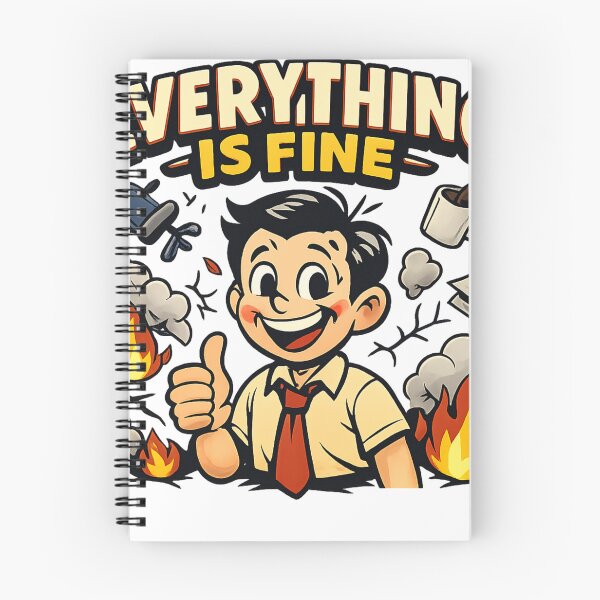 Item preview, Everything Is Fine Meme Illustration designed and sold by LioraStudio.