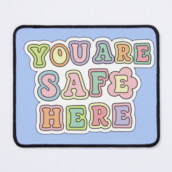 Item preview, YOU ARE SAFE HERE Scrapbook Ransom Letters Smiley Mental Health designed and sold by heypattistudio.