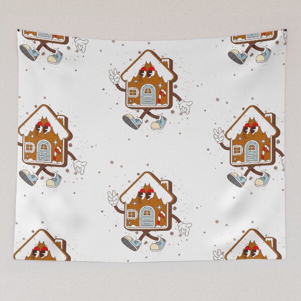 Item preview, Gingerbread House with Arms and Legs – Christmas Illustration designed and sold by iamKRUK.