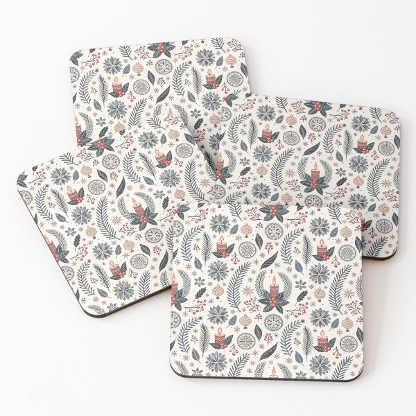 Item preview, Winter Candle Folk Symbols | Cozy Nordic Art designed and sold by Shuga-Design.