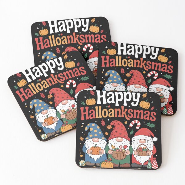 Item preview, HalloThanksMas Cute Gnomes Halloween Thanksgiving Christmas  designed and sold by NailMolisa.