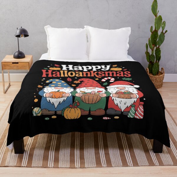 Item preview, HalloThanksMas Cute Gnomes Halloween Thanksgiving Christmas designed and sold by NailMolisa.