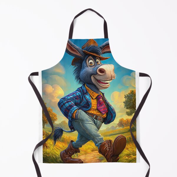 Item preview, Charming Donkey in Colorful Attire Walking Happily designed and sold by Artessie.