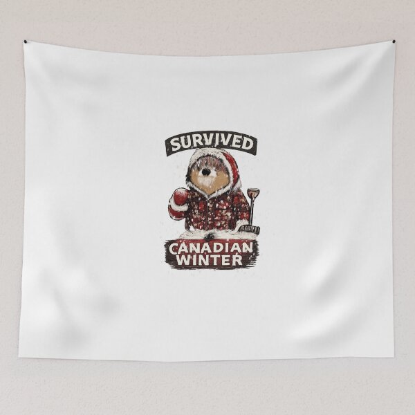 Item preview, Survived Canadian Winter – Winter Animal Illustration designed and sold by Ramadane_design1.