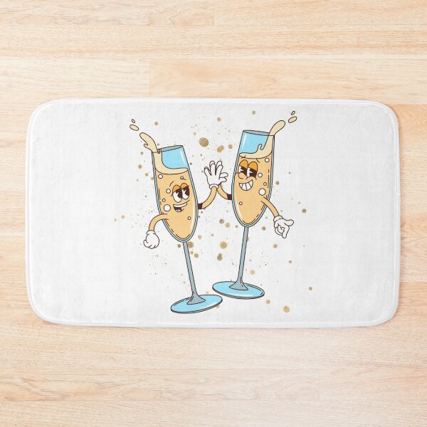 Item preview, Smiling Champagne Glasses – Celebration Illustration designed and sold by iamKRUK.