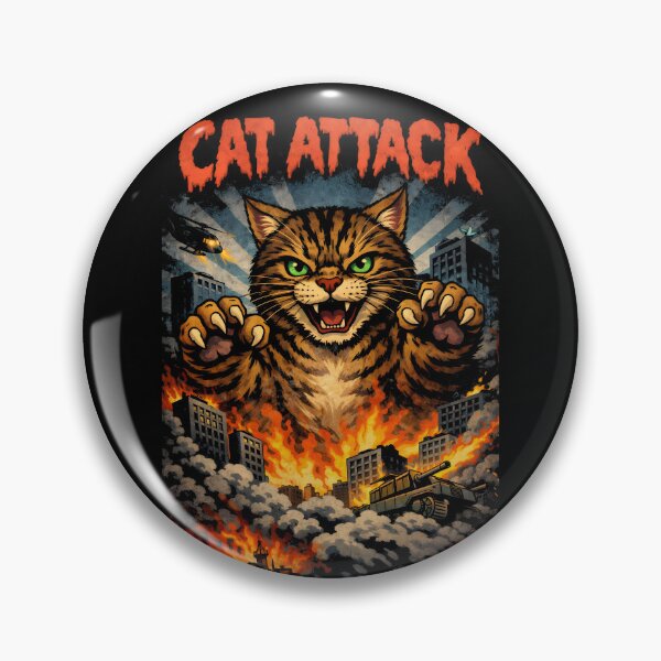 Item preview, Funny Vintage Cat Attack Retro Destroys the City designed and sold by gear-posters.