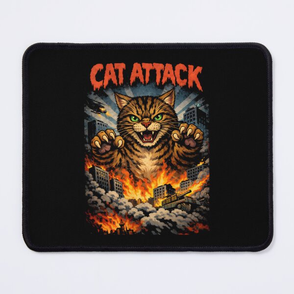 Item preview, Funny Vintage Cat Attack Retro Destroys the City designed and sold by gear-posters.