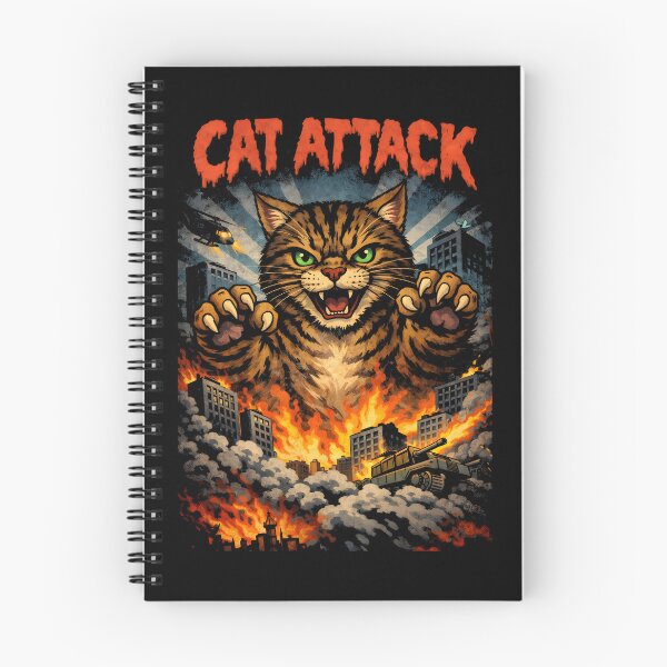 Item preview, Funny Vintage Cat Attack Retro Destroys the City designed and sold by gear-posters.