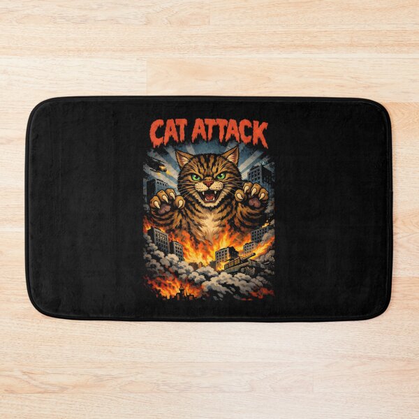 Item preview, Funny Vintage Cat Attack Retro Destroys the City designed and sold by gear-posters.