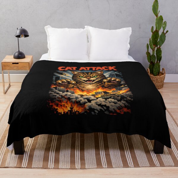 Item preview, Funny Vintage Cat Attack Retro Destroys the City designed and sold by gear-posters.