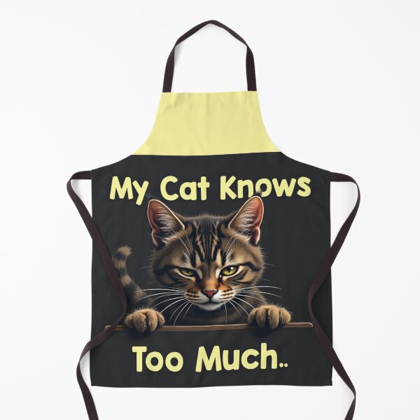 Item preview, My Cat Knows Too Much – Funny Cat Lover Design designed and sold by TroyTheTerrific.