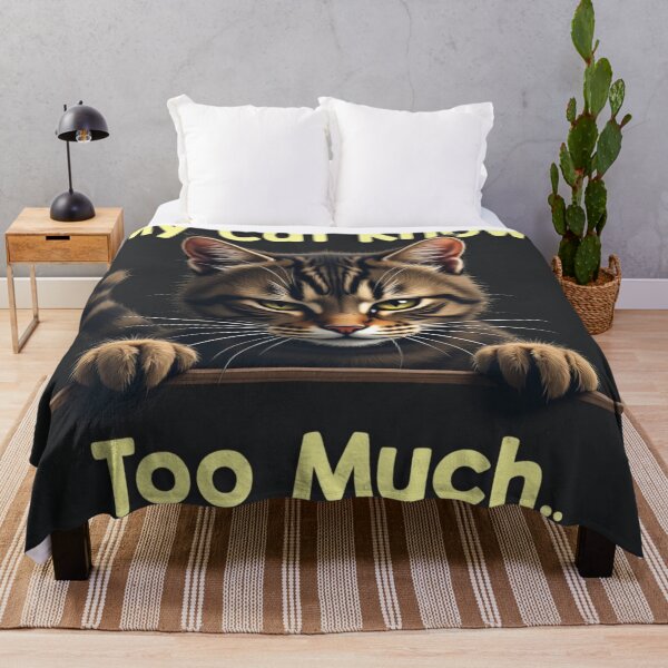 Item preview, My Cat Knows Too Much – Funny Cat Lover Design designed and sold by TroyTheTerrific.