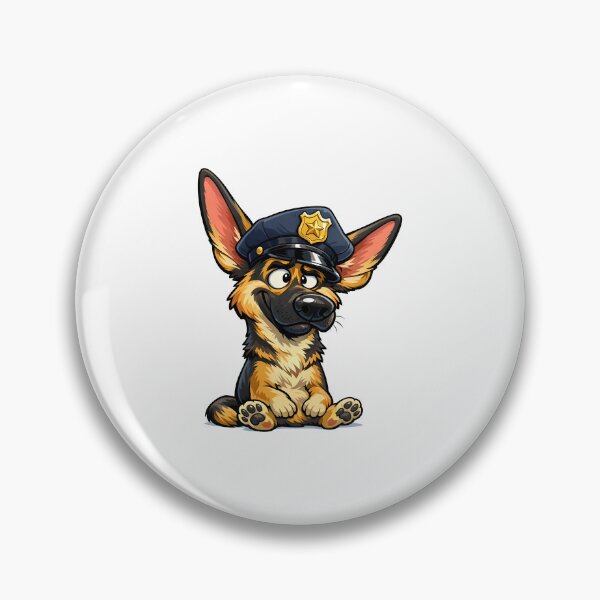 Item preview, Funny Kawaii German Shepherd Cartoon Dog Illustration designed and sold by Uglyandcute.
