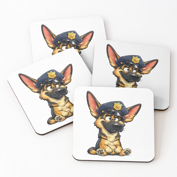 Item preview, Funny Kawaii German Shepherd Cartoon Dog Illustration designed and sold by Uglyandcute.