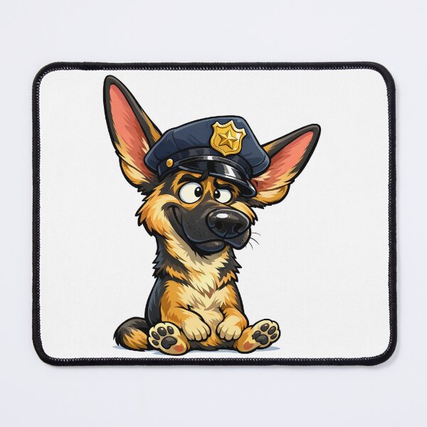 Item preview, Funny Kawaii German Shepherd Cartoon Dog Illustration designed and sold by Uglyandcute.