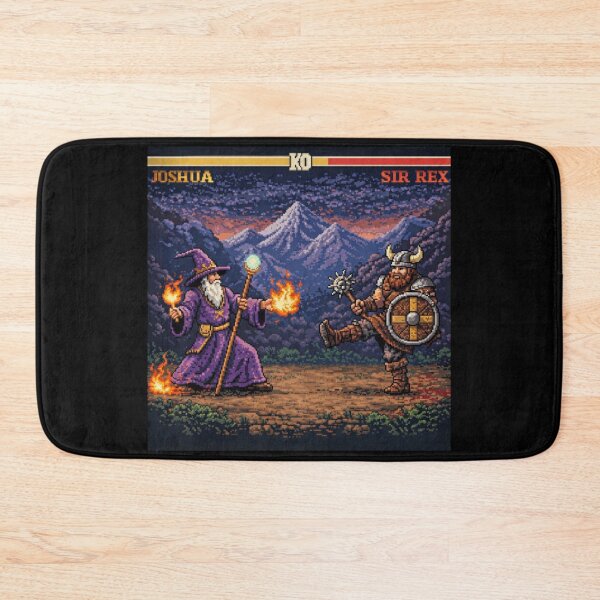 Item preview, Wizard vs Viking Pixel Fighting Game Art designed and sold by Maverickystore.