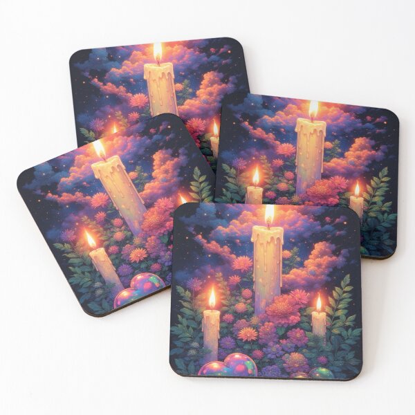 Item preview, Candles, flowers and a magical night sky designed and sold by Mianku | Für das Leben.
