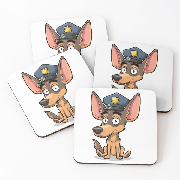 Item preview, Funny Kawaii German Shepherd Cartoon Dog Illustration designed and sold by Uglyandcute.