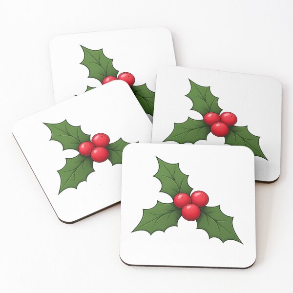 Item preview, Classic Christmas Holly and Red Berries Illustration designed and sold by Biwbiwty.