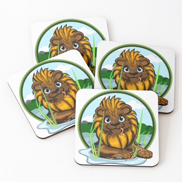 Item preview, 037 Quarter The River Lion Eating Worms designed and sold by DayHarvesters.