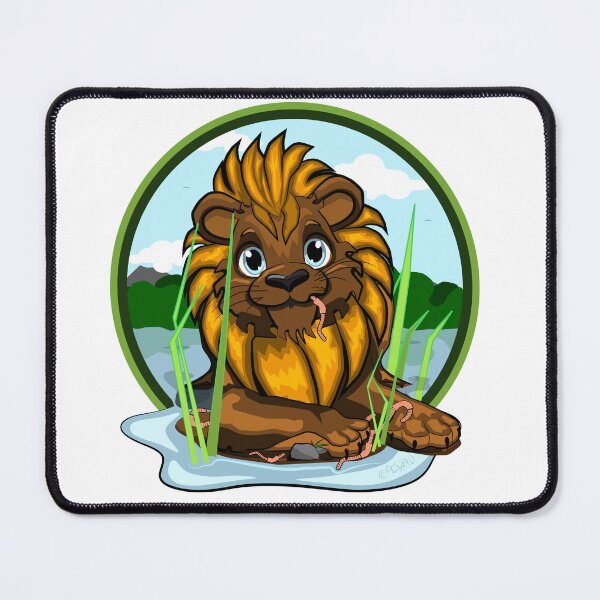 Item preview, 037 Quarter The River Lion Eating Worms designed and sold by DayHarvesters.