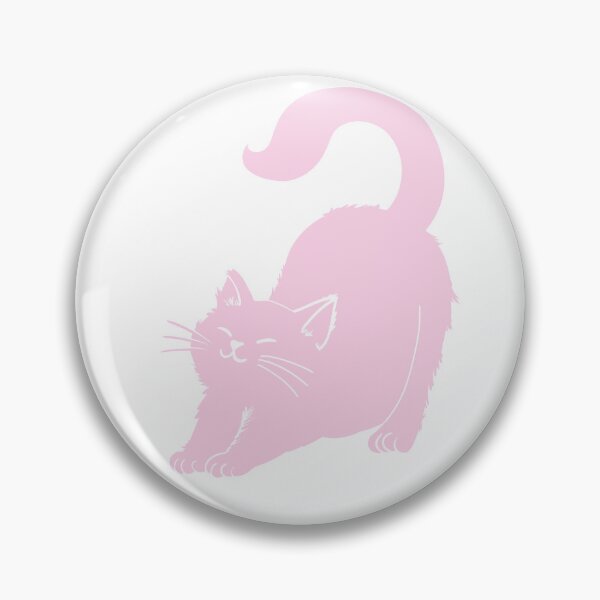 Item preview, Pink Fluffy Cat Stretching designed and sold by salinsiree.