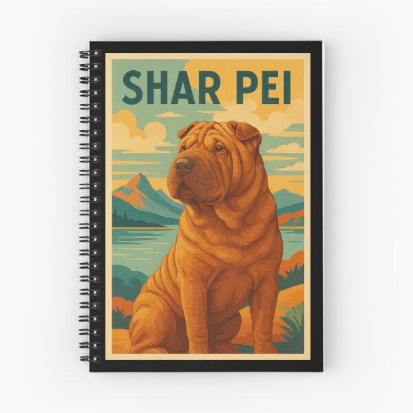 Item preview, Shar Pei Lake Sunset Art designed and sold by Flying Doggo.