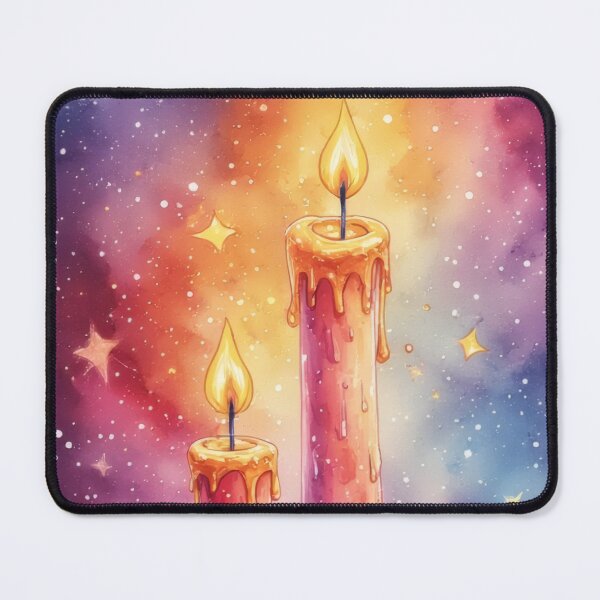 Item preview, Glowing candles in the starry sky watercolor designed and sold by Mianku | Für das Leben.