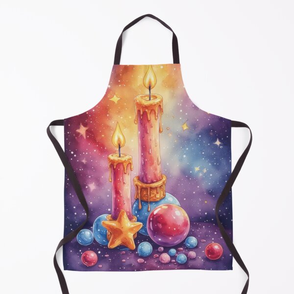 Item preview, Glowing candles in the starry sky watercolor designed and sold by Mianku | Für das Leben.