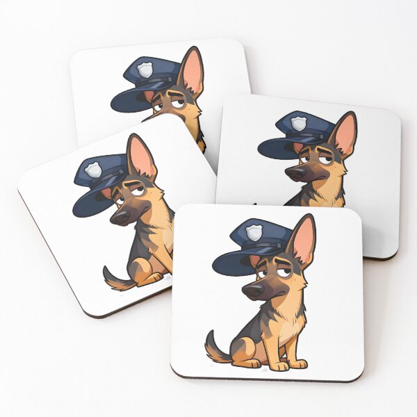 Item preview, Funny Kawaii German Shepherd Cartoon Dog Illustration designed and sold by Uglyandcute.