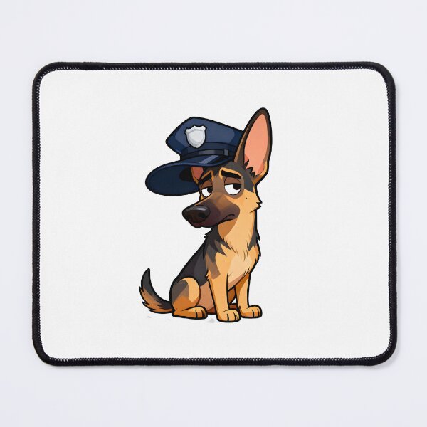 Item preview, Funny Kawaii German Shepherd Cartoon Dog Illustration designed and sold by Uglyandcute.