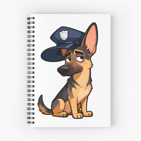 Item preview, Funny Kawaii German Shepherd Cartoon Dog Illustration designed and sold by Uglyandcute.