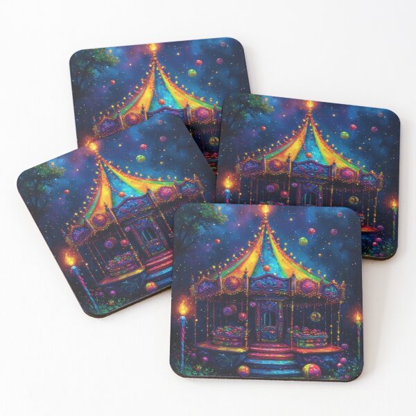 Item preview, Magical carousel on a colorful night designed and sold by Mianku | Für das Leben.