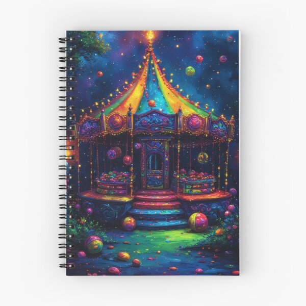 Item preview, Magical carousel on a colorful night designed and sold by Mianku | Für das Leben.