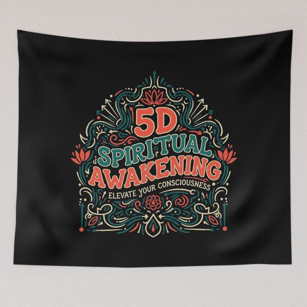 Item preview, 5D Spiritual Awakening Elevate Consciousness Retro Typography designed and sold by zzz888.