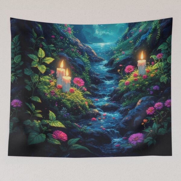 Item preview, Romantic nightscape with candlelight designed and sold by Mianku | Für das Leben.