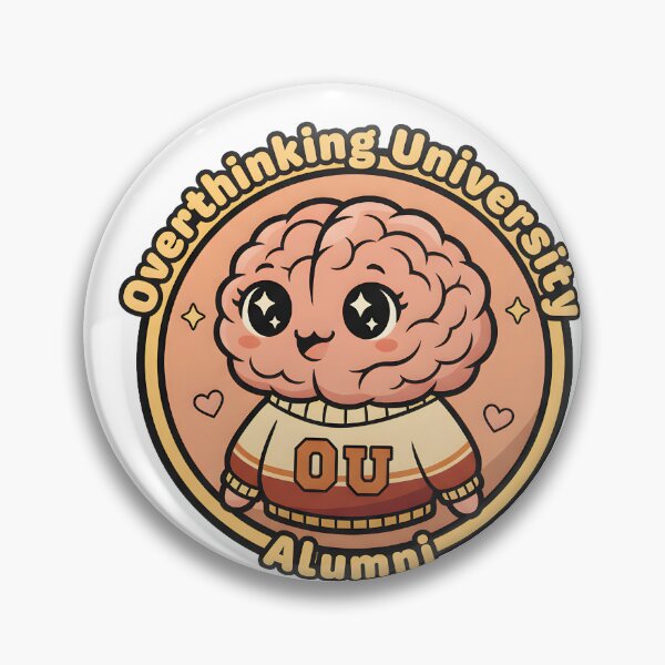 Artikelvorschau, Overthinking University Alumni – Kawaii Brain Student Design für Overthinker & Anxiety Humor entworfen und verkauft von Minted..