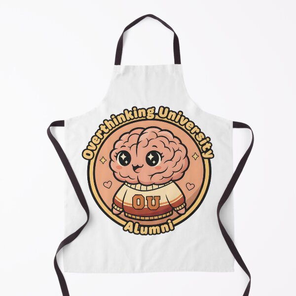 Item preview, Overthinking University Alumni – Kawaii Brain Student Design for Overthinker & Anxiety Humor designed and sold by Minted..