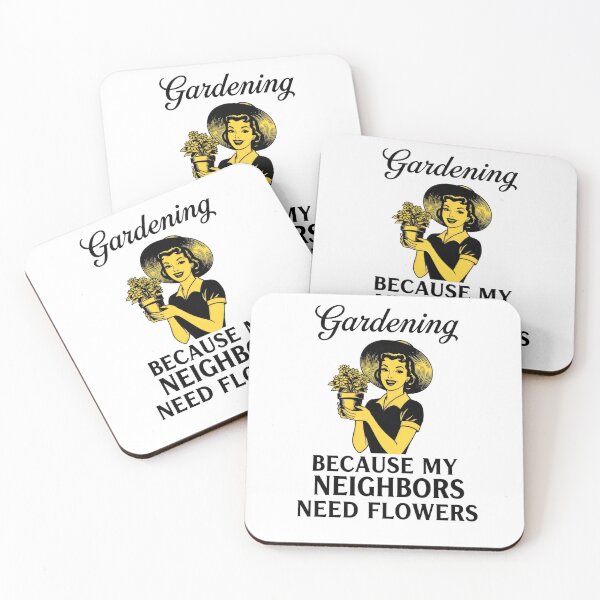 Item preview, "Gardening Because My Neighbors Need Flowers" Vintage Retro Typography Art – Gardener Design designed and sold by Luminari Creations.