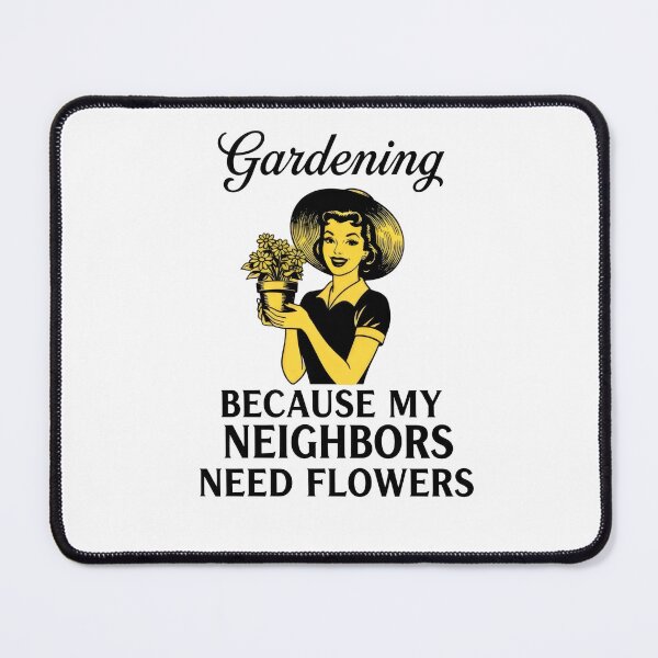 Item preview, "Gardening Because My Neighbors Need Flowers" Vintage Retro Typography Art – Gardener Design designed and sold by Luminari Creations.