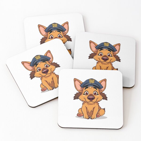 Item preview, Funny Kawaii German Shepherd Cartoon Dog Illustration designed and sold by Uglyandcute.