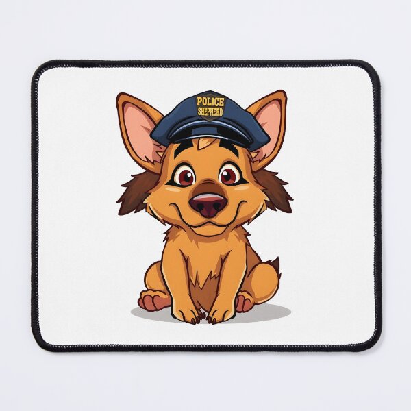 Item preview, Funny Kawaii German Shepherd Cartoon Dog Illustration designed and sold by Uglyandcute.